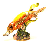 Beautifully Handmade Platypus Trinket Box Made with Austrian Crystals