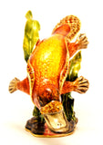 Beautifully Handmade Platypus Trinket Box Made with Austrian Crystals