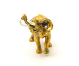 Sacred Elephant Trinket Box. Brown Enamel with Austrian Crystals