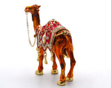 Regal Camel Trinket Box with Red Saddle Handmade with Austrian Crystals