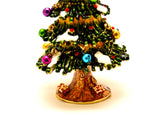 Christmas Tree with Decorations Trinket Box. Hand Crafted with Austrian Crystals Enamel