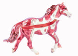 Horse Running Trinket Box. Brown with White Spots. Made with Austrian Crystals