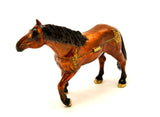 Horse Standing Trinket Box with Brown Enamel & Austrian Crystals