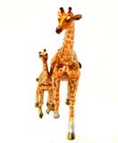 Giraffe with Baby Detachable Trinket Box Made with Austrian Crystals
