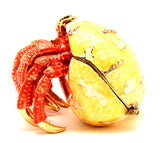 Seaside Hermit Crab Trinket Box Made with Austrian Crystals