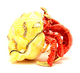 Seaside Hermit Crab Trinket Box Made with Austrian Crystals