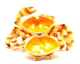 Jeweled Crab Trinket Box Made with Enamel & Austrian Crystals