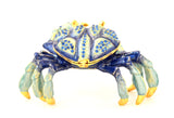 Jeweled Crab Trinket Box Made with Enamel & Austrian Crystals