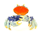 Jeweled Crab Trinket Box Made with Enamel & Austrian Crystals