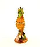 Sea Horse Small Trinket Box with Colorful Enamel & Austrian Crystals