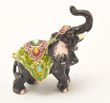 Bejeweled Elephant Trinket Box Made with Austrian Crystals