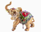 Gentle Elephant Trinket Box, Hand Crafted with Austrian Crystals