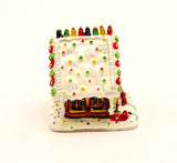 Gingerbread House Trinket Box with Colorful Enamel & Austrian Crystals