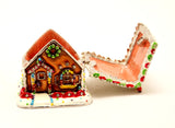 Gingerbread House Trinket Box with Colorful Enamel & Austrian Crystals