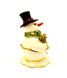 White Snowman Trinket Box. Handmade with Austrian Crystals