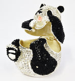 Big Panda Trinket Box Made with Austrian Crystals