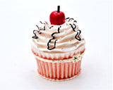 Cupcake with Cherry Trinket Box. Pink Enamel with Austrian Crystals