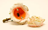 Rose Flower Trinket Box. Hand Crafted with Austrian Crystals