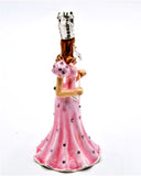 Jeweled Fairy in Pink Dress Trinket Box