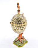 All Jeweled Handing Egg Trinket Box