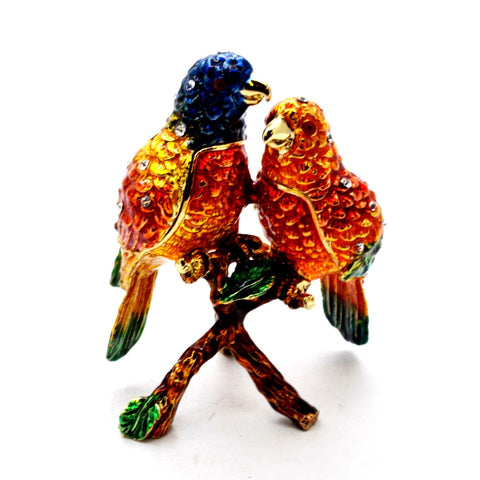 Two Bird on Branch Trinket Box