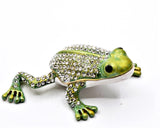 All Jeweled Leapaing Frog Tinket Box