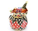 Bejeweled Santa's Gift Bag with Gifts Trinket Box