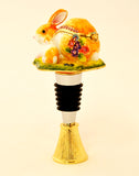 Bunny with Baby Trinket Box Bottle Stopper with Stand
