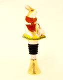 Bunny with Baby Trinket Box Bottle Stopper with Stand