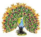 Fan Shape Tail Peacock Trinket Box