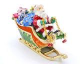 Santa on Sleigh with Gifts Trinket Box