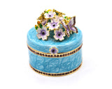 Round Shape Floral Trinket Box