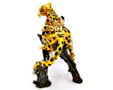 Bejeweled Cheetah Sitting on Branch Trinket Box