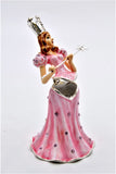 Jeweled Fairy in Pink Dress Trinket Box