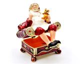 Santa Clause in Chair Trinket Box