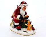 Santa Clause in Garden Trinket Box