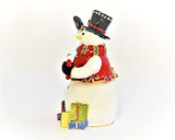 Snowman with Gifts Trinket Box