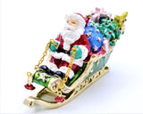 Santa on Sleigh with Gifts Trinket Box