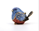 Vivid Colorful Sparrow Bird Trinket Box