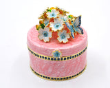 Round Shape Floral Trinket Box