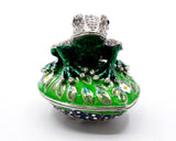 All Jeweled Frog sitting on Lily Pad Box