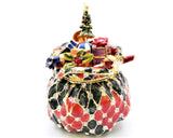 Bejeweled Santa's Gift Bag with Gifts Trinket Box