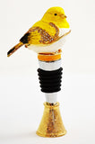 Goldfinch Bird Trinket Box Bottle Stopper with Stand