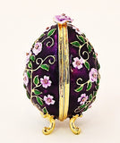 Faberge Style Floral Egg Trinket Box
