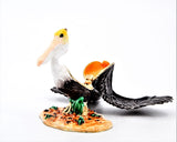Bejeweled Pelican Trinket Box