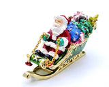 Santa on Sleigh with Gifts Trinket Box