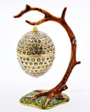 All Jeweled Handing Egg Trinket Box