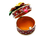 Jeweled Rose Flower Trinket Box