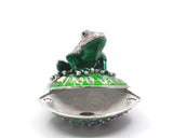 All Jeweled Frog sitting on Lily Pad Box