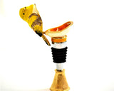 Goldfinch Bird Trinket Box Bottle Stopper with Stand